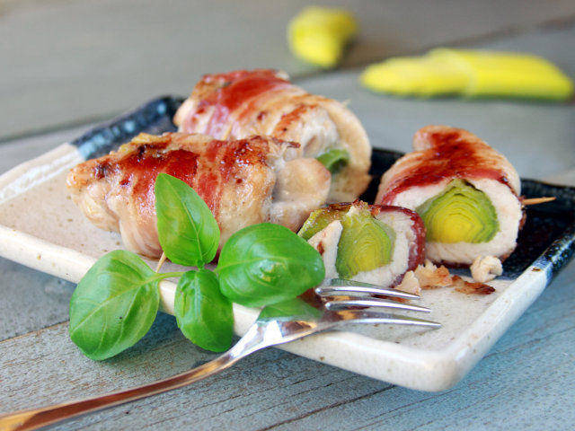 Involtini di tacchino con porri