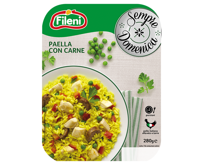 Paella con carne