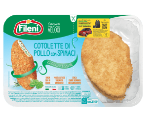 Cotolette di pollo con spinaci