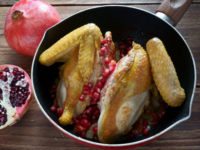 Ricetta Petto di pollo farcito con salsa al melograno - Step 4