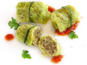Involtini di pollo nella verza