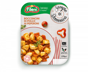 Bocconcini di pollo ai peperoni